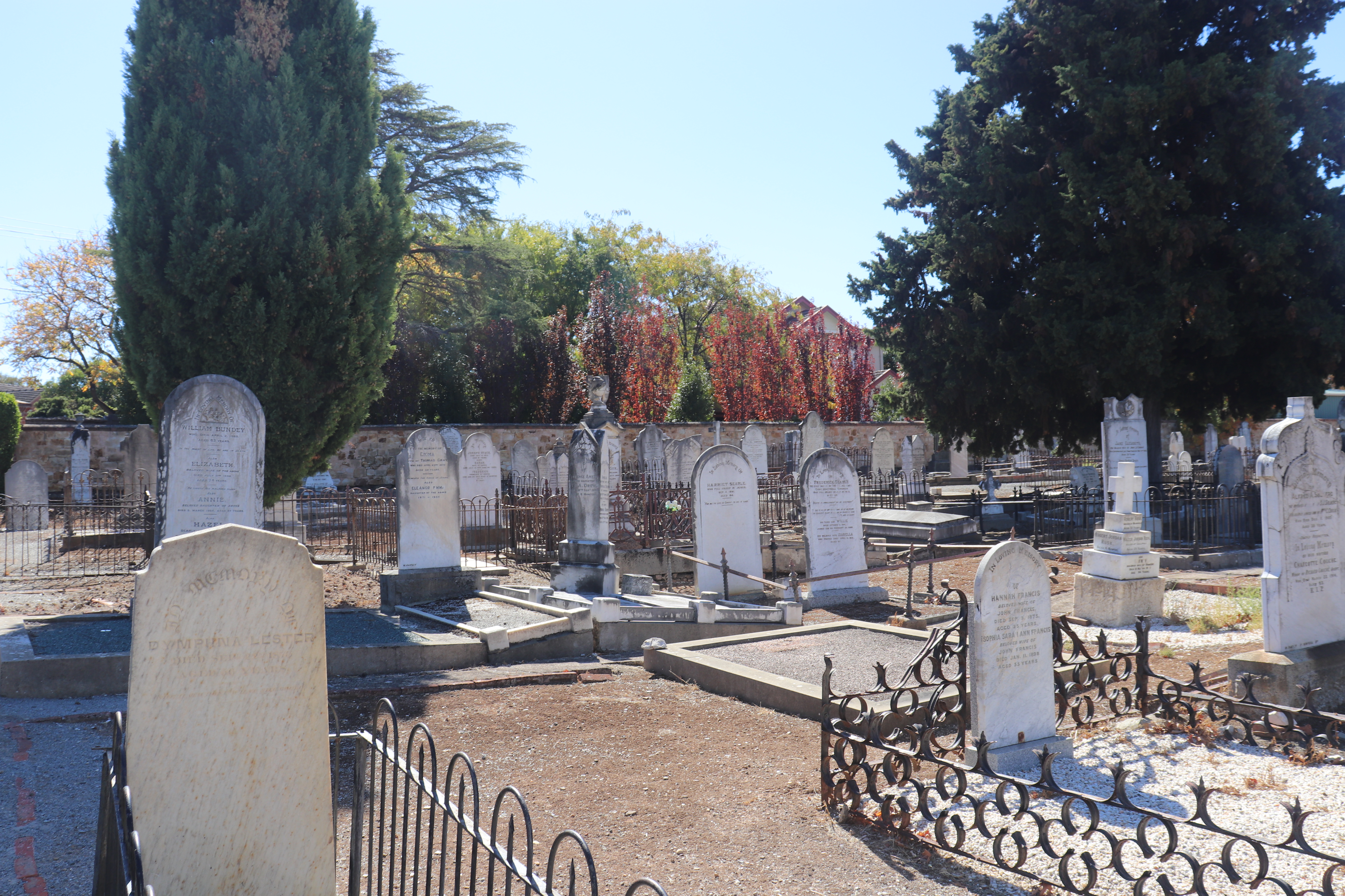 Photo of tomb stones in Walkerville Wesleyan Cemetery