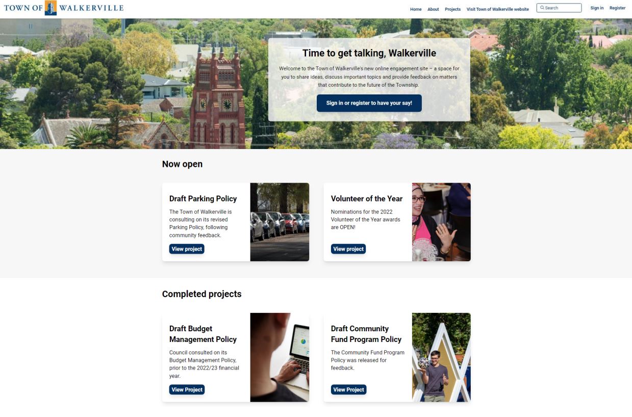Your Say Walkerville web page