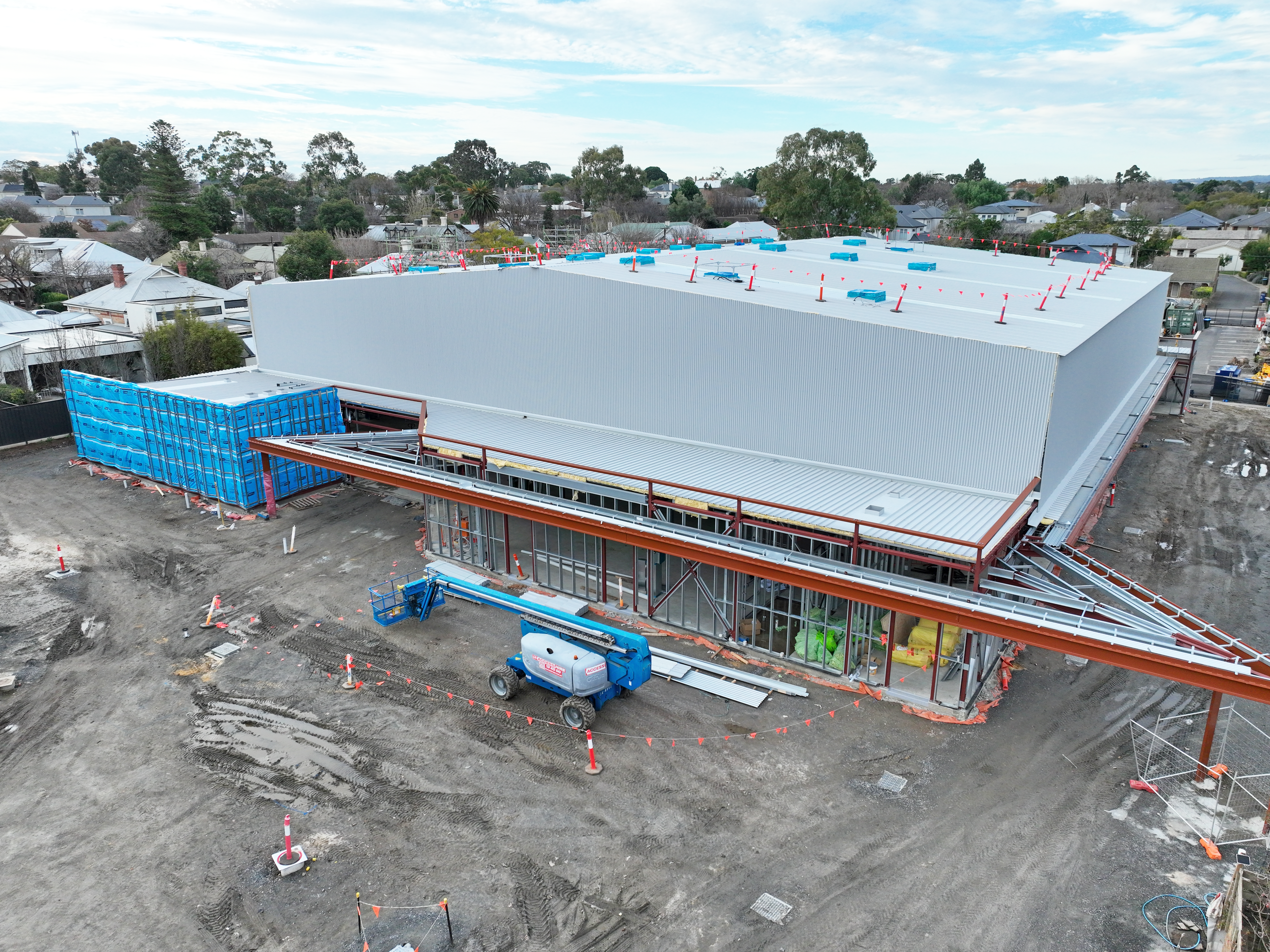 The W - Walkerville Recreation Centre, during its construction phase